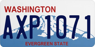 WA license plate AXP1071