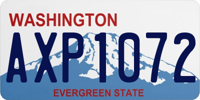 WA license plate AXP1072
