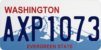 WA license plate AXP1073