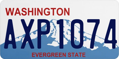 WA license plate AXP1074