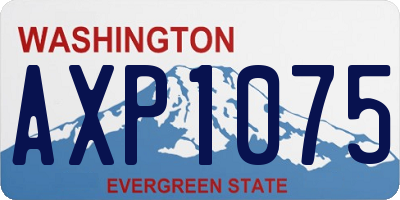 WA license plate AXP1075