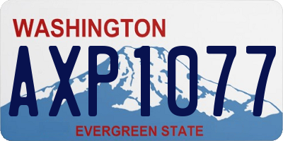 WA license plate AXP1077