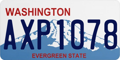 WA license plate AXP1078