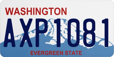 WA license plate AXP1081
