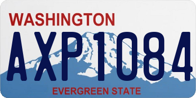WA license plate AXP1084