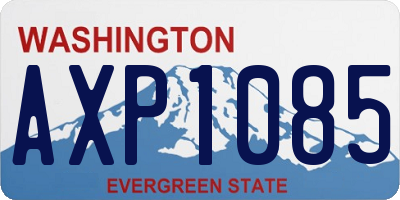WA license plate AXP1085