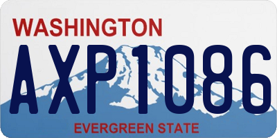 WA license plate AXP1086