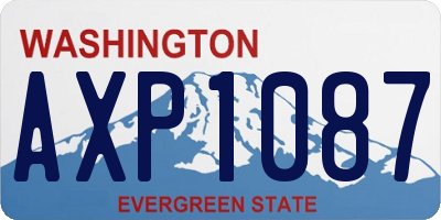WA license plate AXP1087