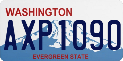 WA license plate AXP1090