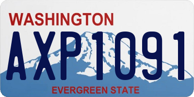 WA license plate AXP1091
