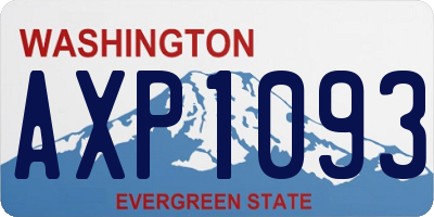 WA license plate AXP1093