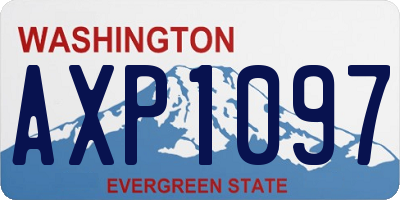 WA license plate AXP1097