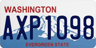 WA license plate AXP1098