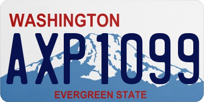 WA license plate AXP1099