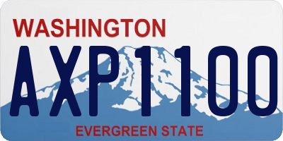 WA license plate AXP1100
