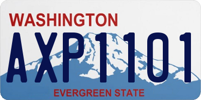 WA license plate AXP1101