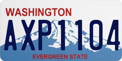 WA license plate AXP1104