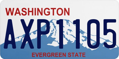 WA license plate AXP1105