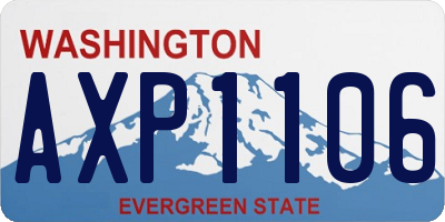 WA license plate AXP1106
