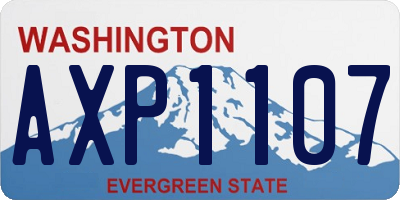 WA license plate AXP1107