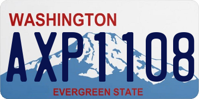 WA license plate AXP1108