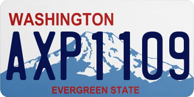 WA license plate AXP1109