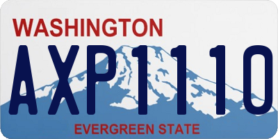 WA license plate AXP1110