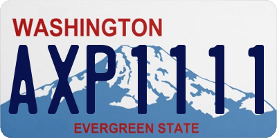 WA license plate AXP1111