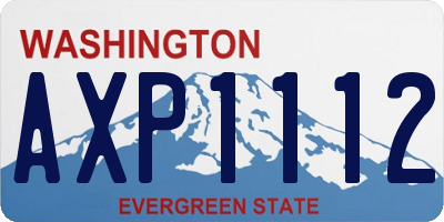 WA license plate AXP1112