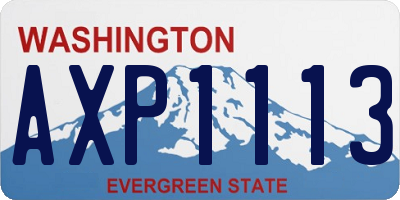 WA license plate AXP1113
