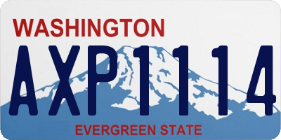 WA license plate AXP1114