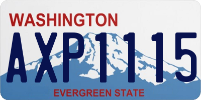 WA license plate AXP1115