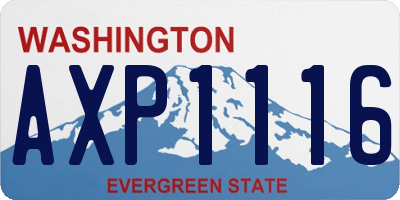 WA license plate AXP1116