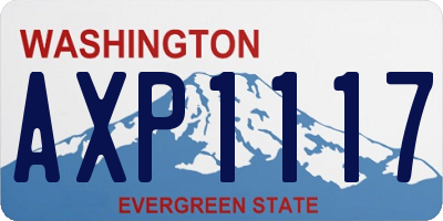 WA license plate AXP1117