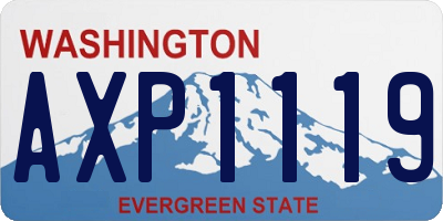 WA license plate AXP1119