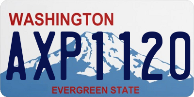 WA license plate AXP1120