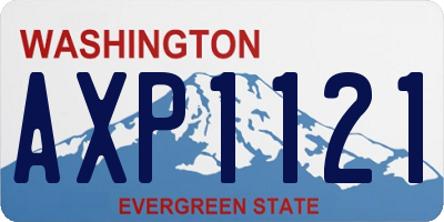 WA license plate AXP1121