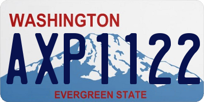 WA license plate AXP1122