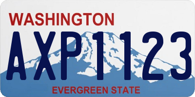 WA license plate AXP1123