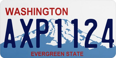 WA license plate AXP1124