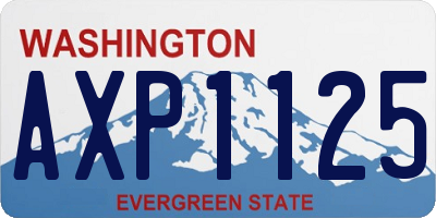 WA license plate AXP1125