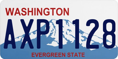 WA license plate AXP1128