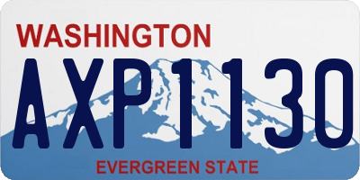 WA license plate AXP1130