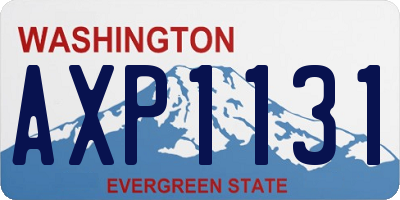 WA license plate AXP1131