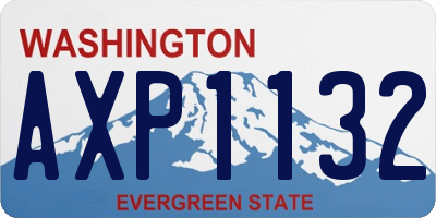 WA license plate AXP1132