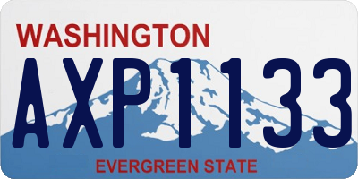 WA license plate AXP1133