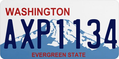 WA license plate AXP1134