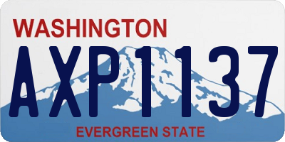 WA license plate AXP1137