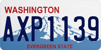 WA license plate AXP1139