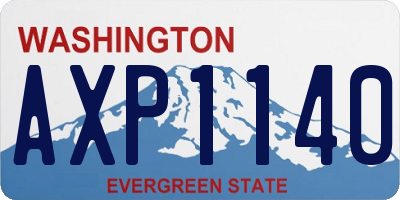 WA license plate AXP1140